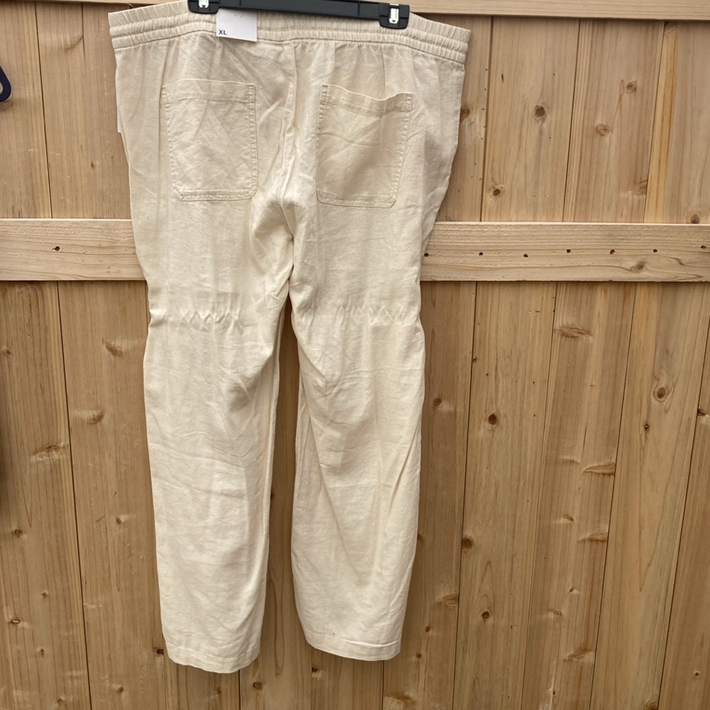 Brand new old navy linen pants- wide leg -XL-cream/beige color- - Picture 3 of 12